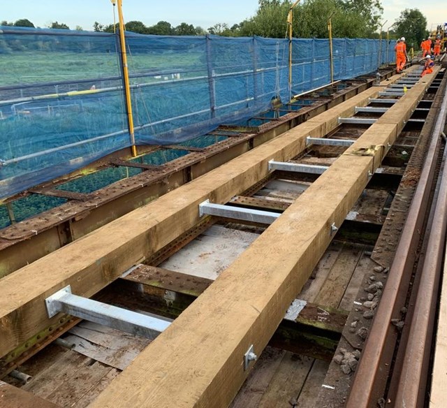 Brand new timbers being positioned