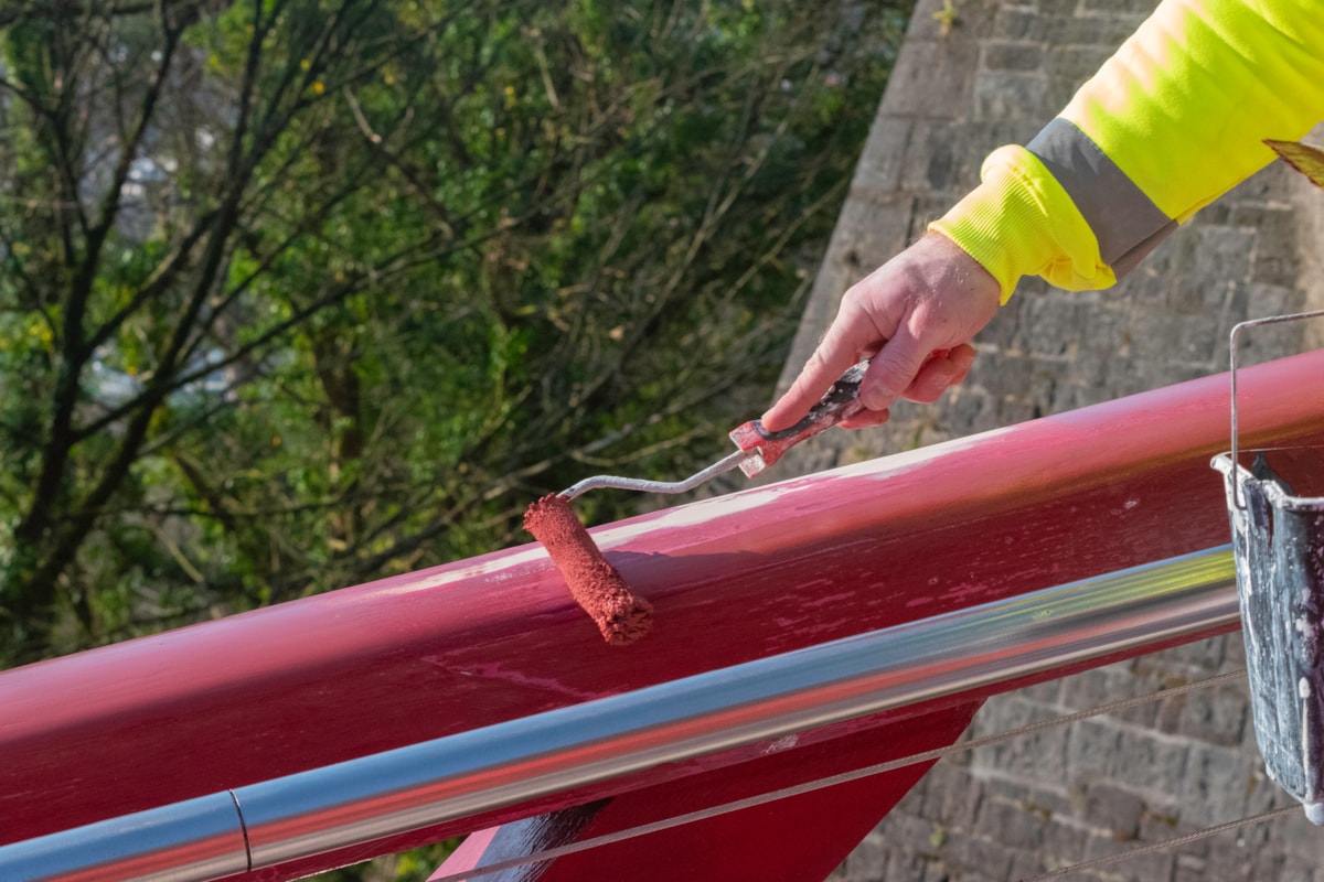 Painting the handrail