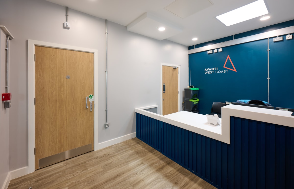 The new customer information area on platform 4 at Wigan North Western station also accommodates an accessible toilet