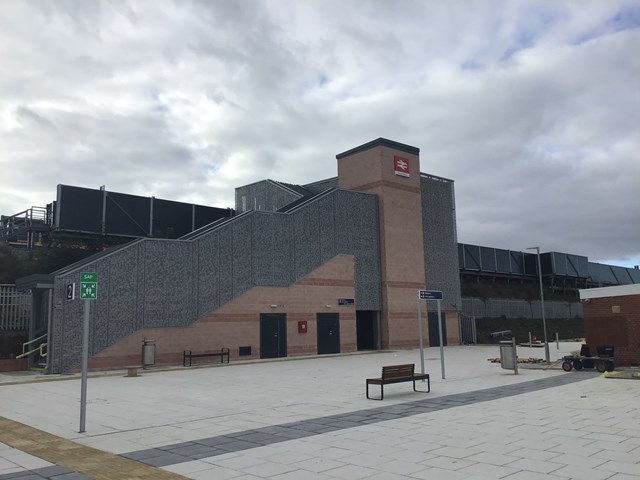 Thanet to London in 70 minutes: new station gets ready to open for business: Thanet Parkway station forecourt