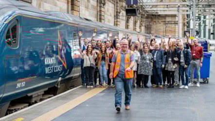 Gerry Bowie, Avanti West Coast Fleet Interface Engineer, received a surprise send-off at Glasgow Central as he retires after 47 years on the railway