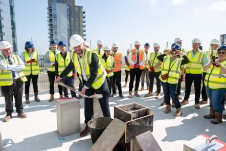 Philip Glanville, Mayor of Hackney, laying foundations for air source heat pumps