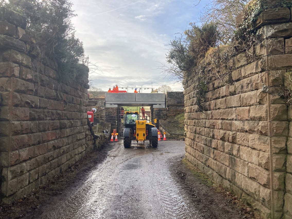 New concrete bridge deck in place near Commondale station