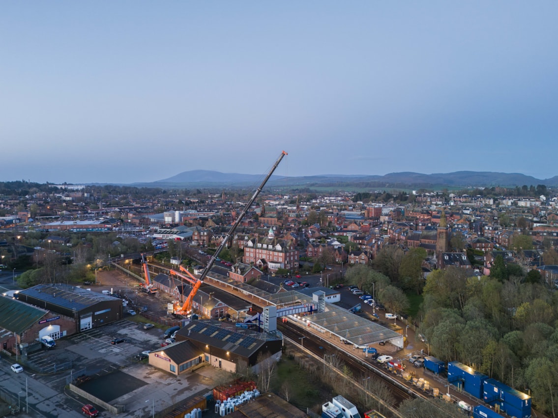 Dumfries - Access for All footbridge and lifts installation - April 14 2024-11