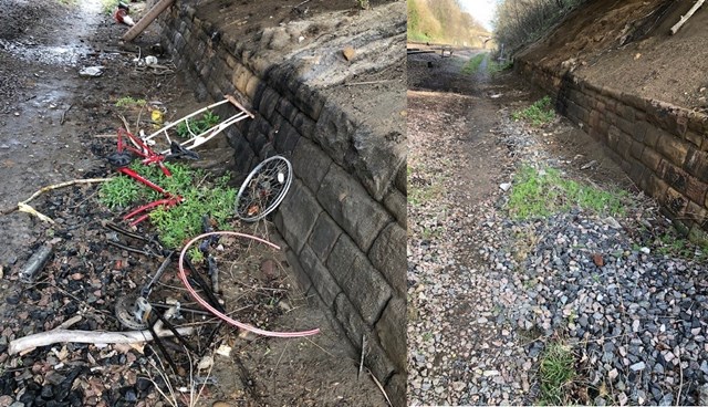 Spring clean on track - Network Rail completes tidy up of railway in Rotherham: Rotherham before and after - Copy
