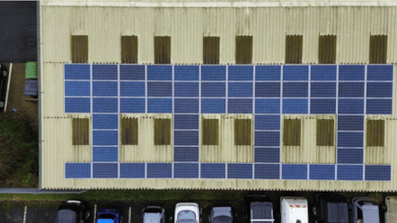 Solar panels at Berwick station