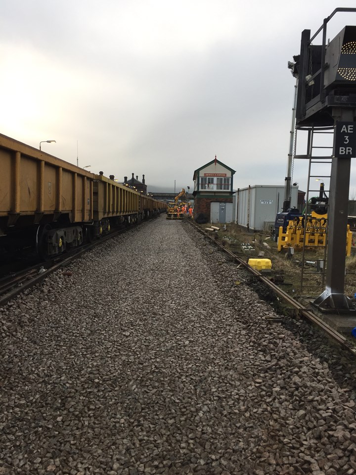 Work at Abergele forms part of the £50m North Wales railway upgrade project