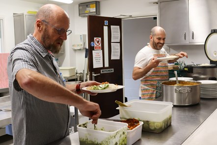 The Long Table serving lunch (Robert Haymon Collins and Tom Herbert)