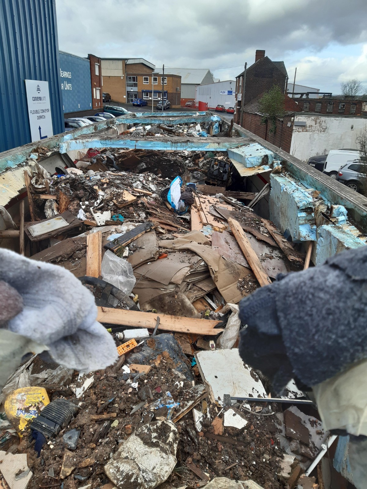 One of the dumped trailers in Lye