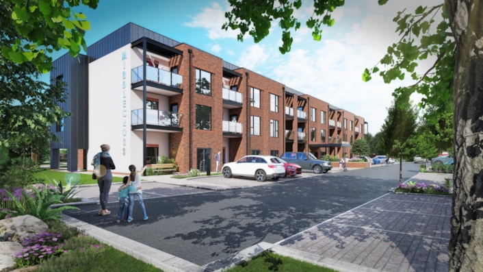 CHGP Armley: An image showing plans for the Middlecross extra care housing scheme in Armley, Leeds.