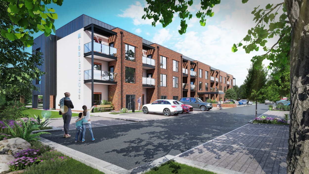 CHGP Armley: An image showing plans for the Middlecross extra care housing scheme in Armley, Leeds.