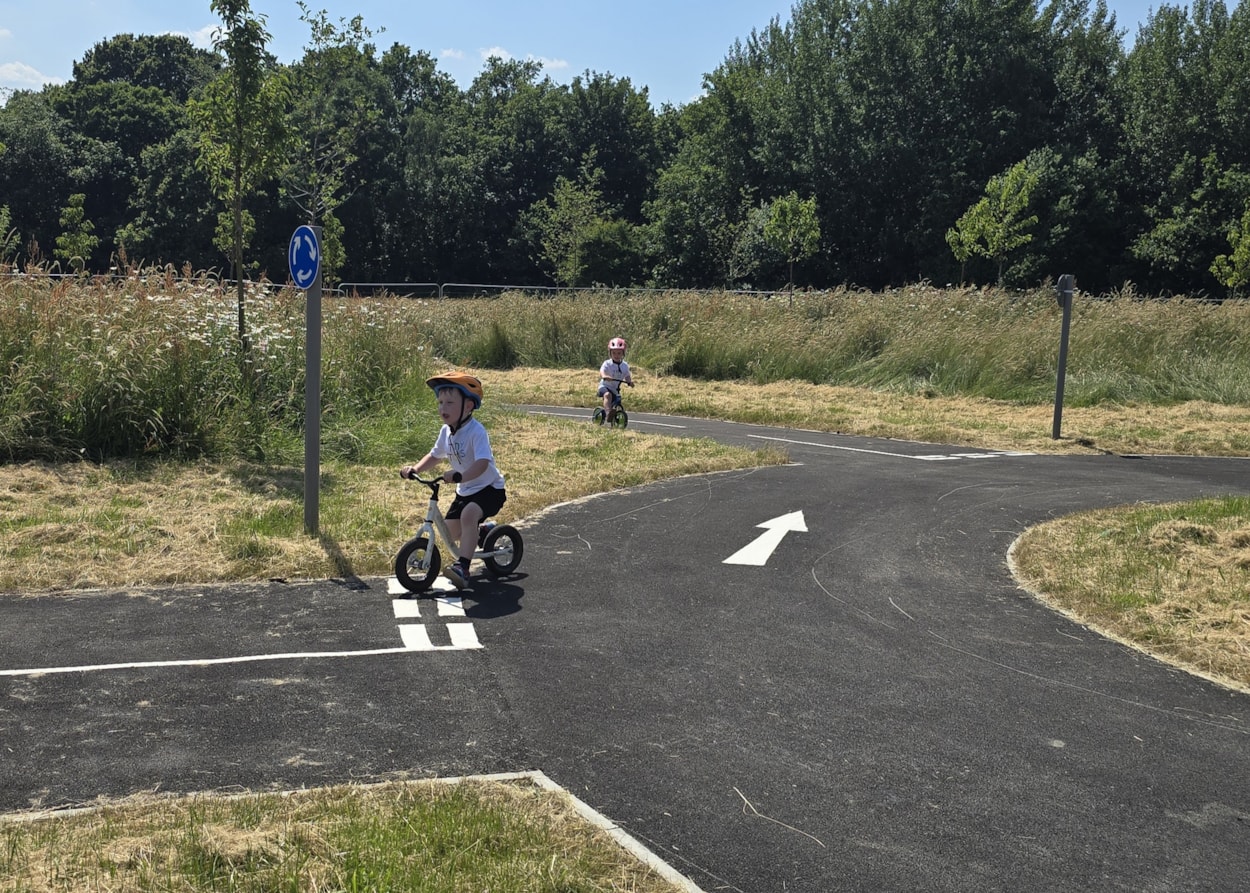 Temple Newsam bike park 6: Children of all ages and abilities can develop their confidence, riding skills and ability to read traffic signs at the bike park.