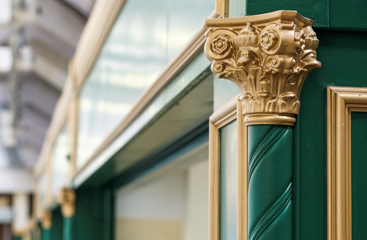 Market 2: Design work on one of the newly-refurbished blockshop units at Leeds Kirkgate Market.