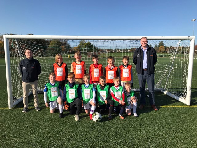 Network Rail and Aberdeen FC Community Trust share safety goal: A-I Aberdeen FC safety initiative - Right to left, Graeme Stewart, senior sponsor, and Kevin Rooney, sponsor.