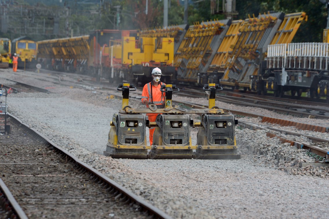Work at Watford  - August 2014: Track work at Watford, August 2014