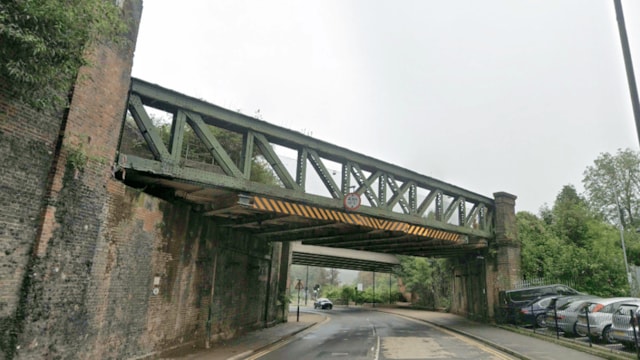 Vehicle-bashed Brighton Main Line bridge set to have protection beam installed: Brighton Road bridge near Coulsdon South station