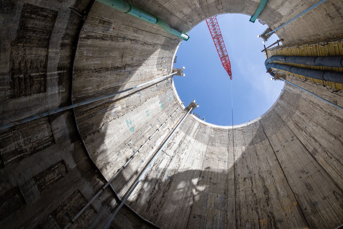 Amersham vent shaft looking up Summer 2022