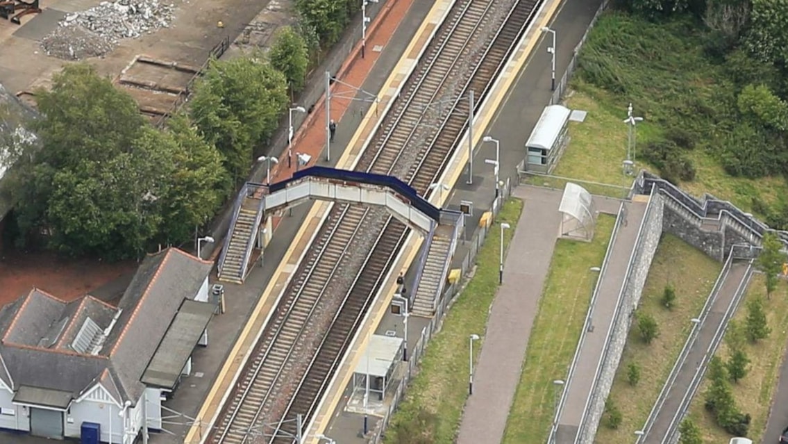 Carluke station footbridge undergoes £500k refurbishment: Carluke Station footbridge - Network Rail