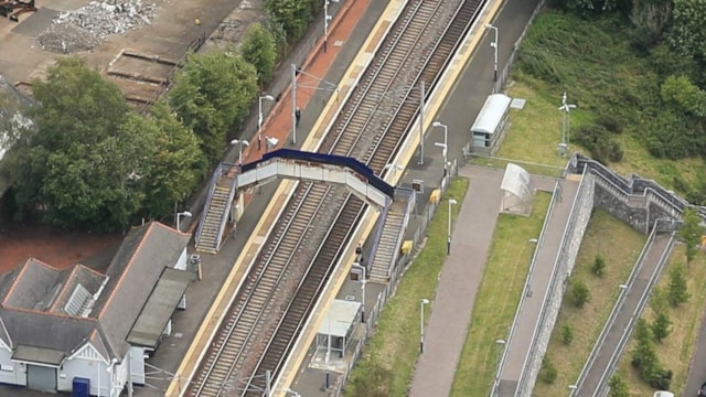 Carluke station footbridge undergoes £500k refurbishment: Carluke Station footbridge - Network Rail
