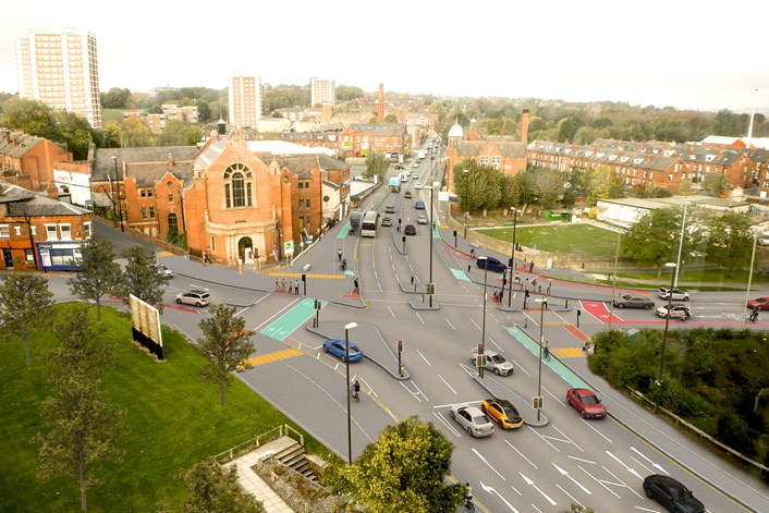 Animation shows how £16million Connecting Leeds project will improve A647: Armley Road-Leeds Photo-Montage 2020