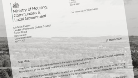Image of letter from MHCLG