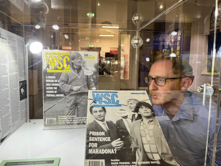 Voice of the Fans: Kenn Taylor, lead culture producer north at the British Library, with some of the magazines created by football supporters, is among the scores of titles which feature in Voice of the Fans.