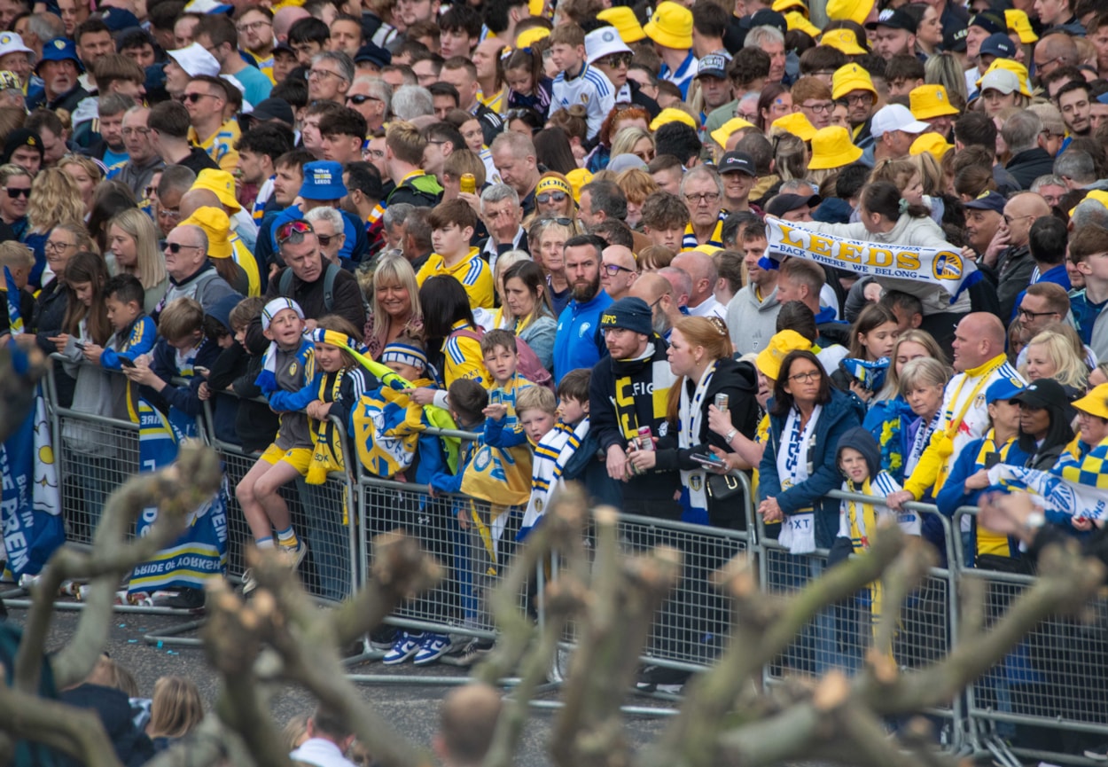 parade 8: Fans out in force for Leeds United's promotion parade.