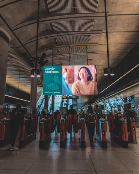 TfL Image - station ticket hall advert