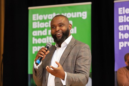 Cllr Jason Jackson speaks during the launch of the Young Black Men and Mental Health programme