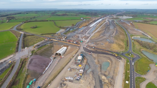 Aerial view of the Greatworth green tunnel and B4525 Dec 2025 Pic 4