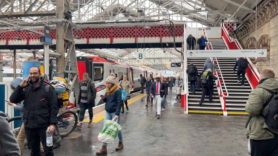 Passengers disembarking a Transport for Wales train at Crewe Station October 2026