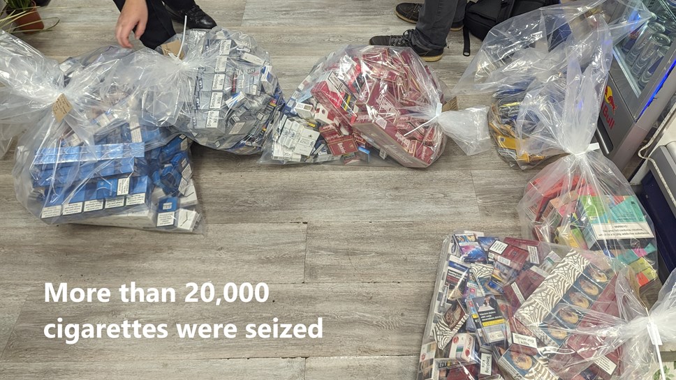 More than 20,000 cigarettes were seized in raids in Preston on July 19, 2023