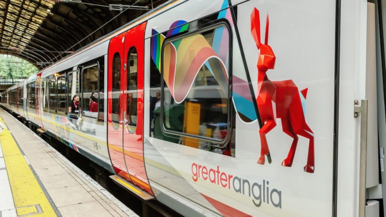 Railway in Anglia supports travel to Pride events across the region this summer
