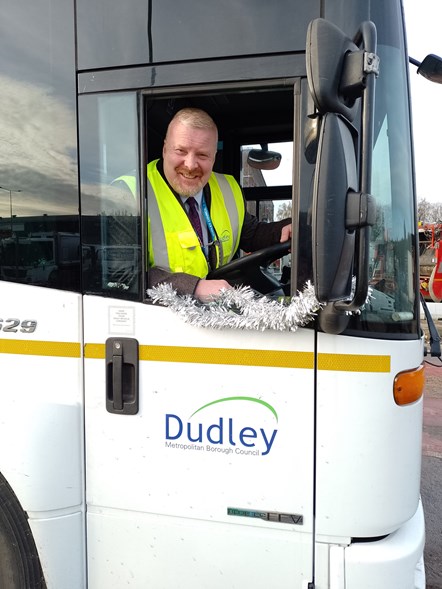 cllr damian corfield driving a bin lorry for christmas-2