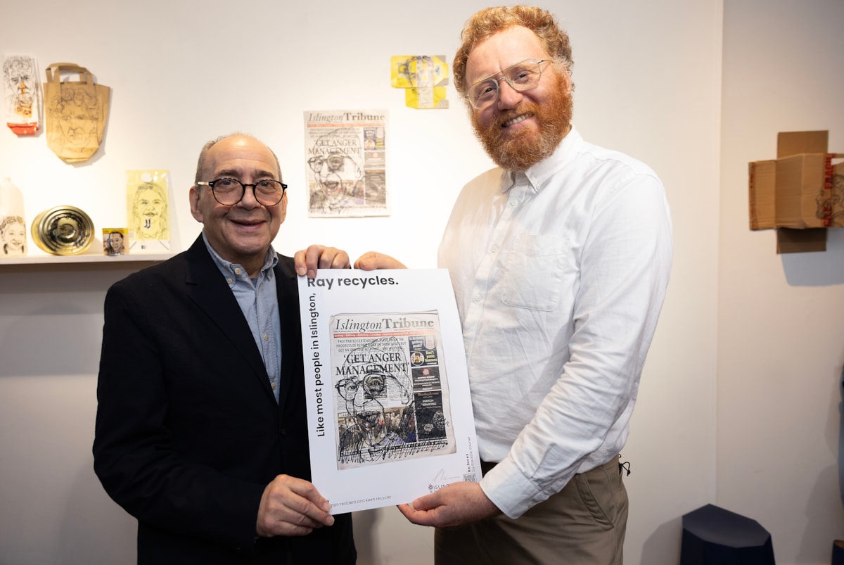 Artist Freddie Yauner with Ray