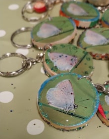 Small Blue keyrings by UHI North West and Hebrides’s Supported Learning class (c) Eleanor Pratt: Small Blue keyrings by UHI North West and Hebrides’s Supported Learning class (c) Eleanor Pratt