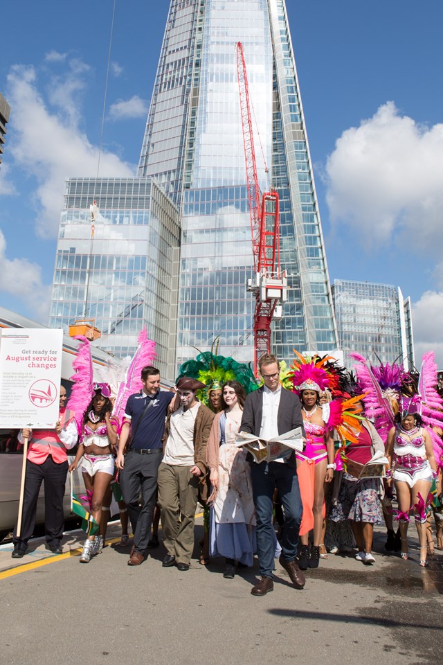 A strange gathering of passengers catch the train from London Bridge 3: - Thameslink