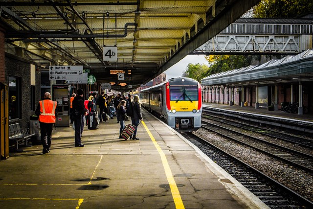 Passengers at Shrewsbury Station: Photo taken by Robert Mann