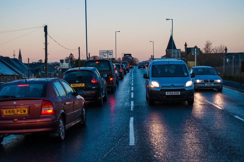 Traffic in Elgin.