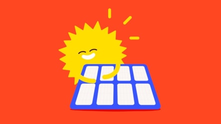 E.ON Next character sun with solar panel