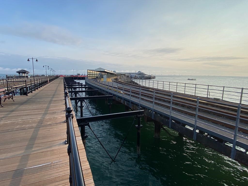 Ryde Pier landscape with walkway