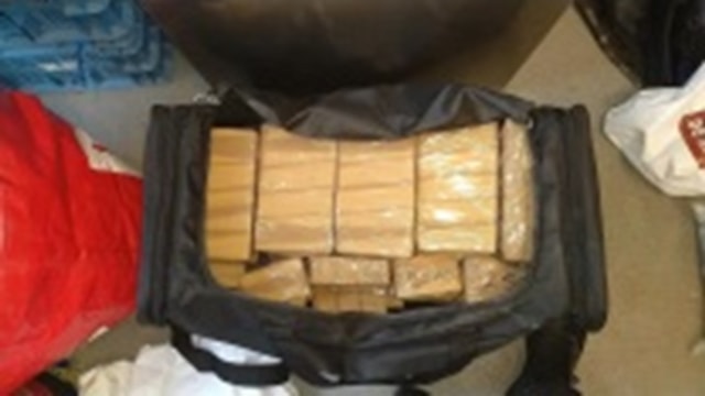 Image of cocaine in black bag