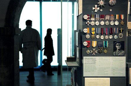 Medals on display at the National War Museum. Photo © Sean Bell