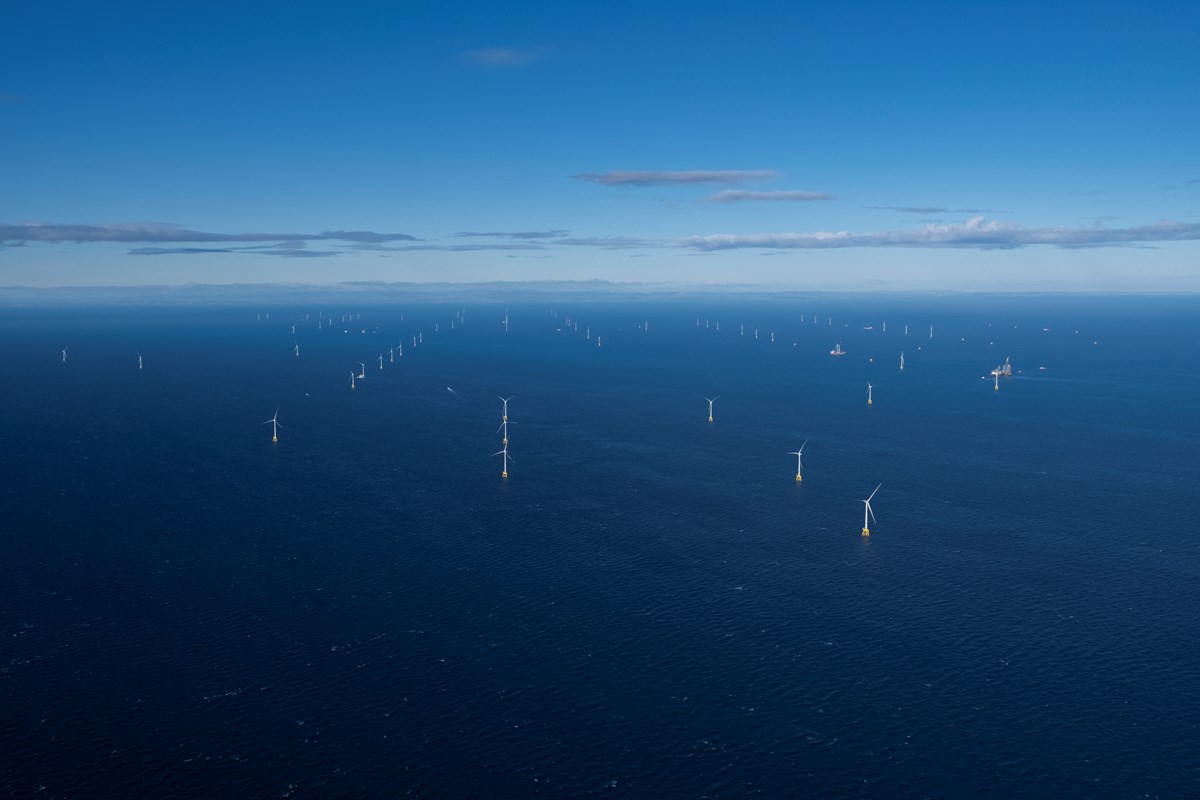 Aerial view of Seagreen offshore wind farm