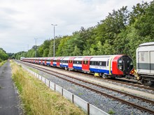 Piccadilly line train arriving in Germany: Piccadilly line train arriving in Germany