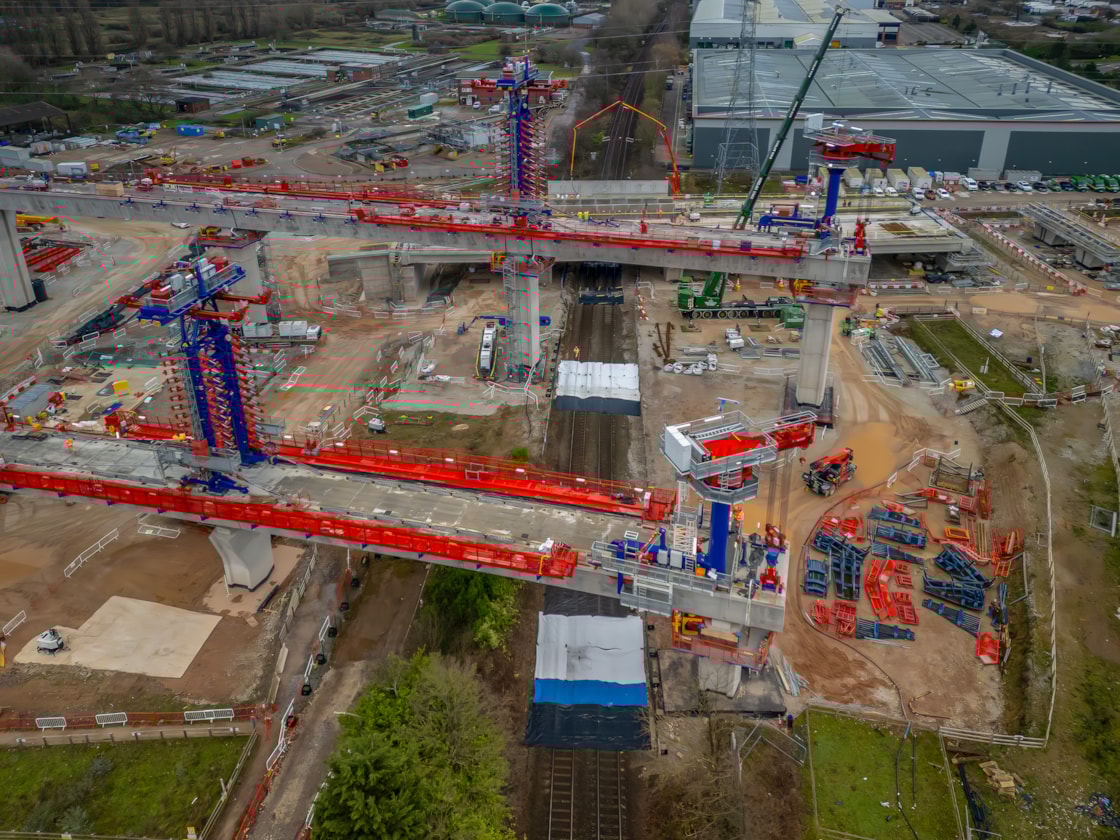 20251227 HS2 Water Orton 1 and 2 viaducts over the Birmingham to Nuneaton line-26