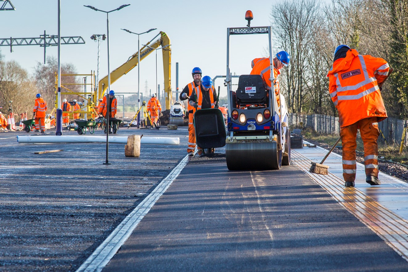 Platform improvements at Kirkham & Wesham station