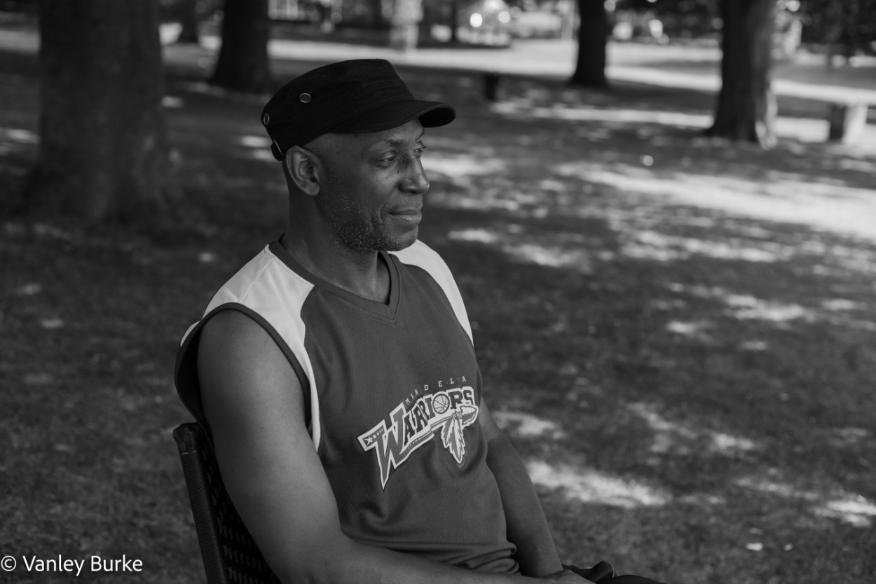 Rebellion to Romance: Norman Francis: Potternewton Park. “I remember about 40 guys playing football in Potternewton Park with one ball and the girls up on the hill playing rounders.” Photograph by Vanley Burke