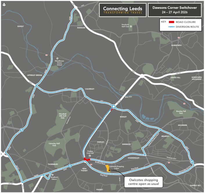Dawsons weekend diversions for closures: Dawsons weekend diversions for closures