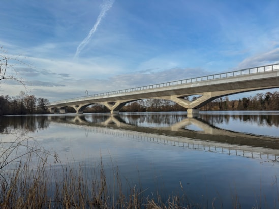View of Colne Valley viaduct as it crosses Korda Lake (March 2025) 00001